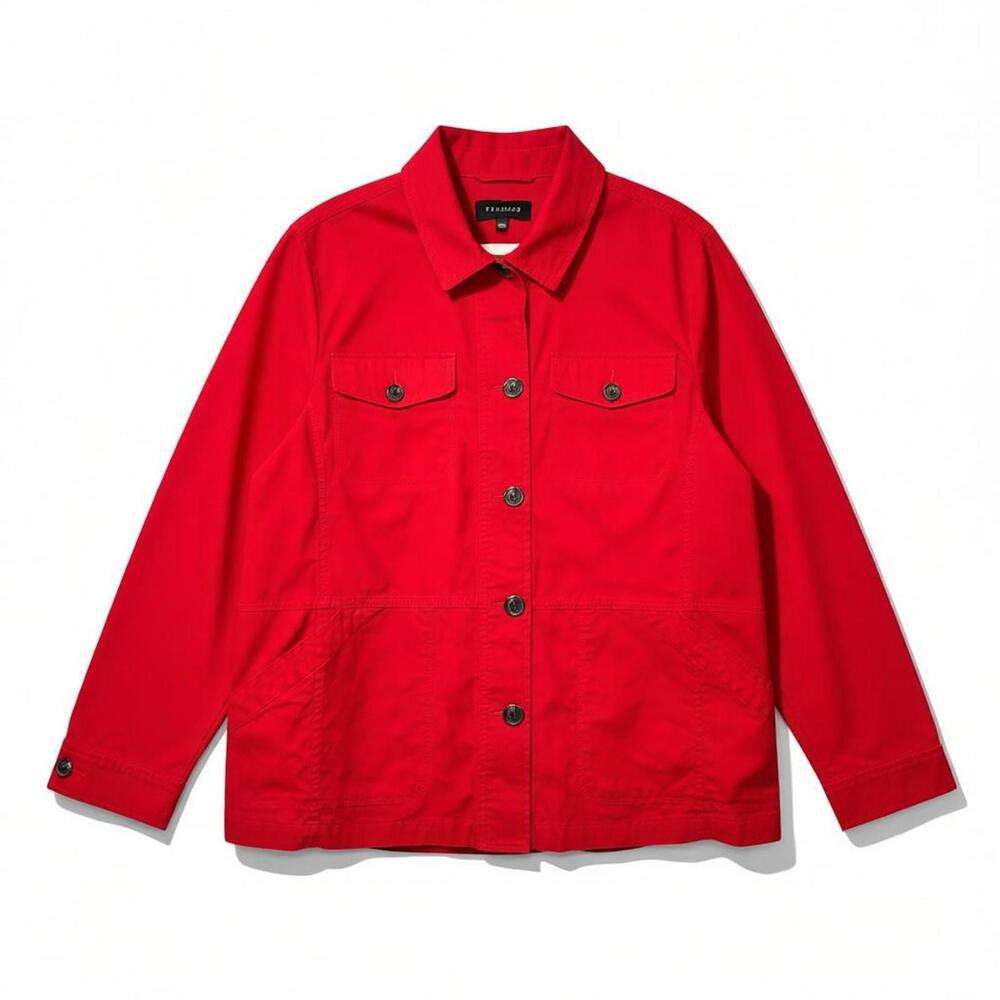 Talbots Red Utility Jacket Women's Size XL